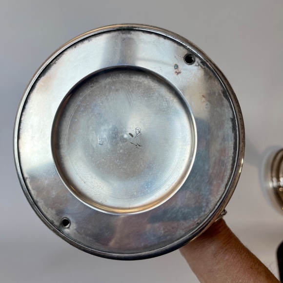 Silverplate Hollowware Candlestick Candle Holders Pair by English Silver MFG Co. - Picture 4 of 14